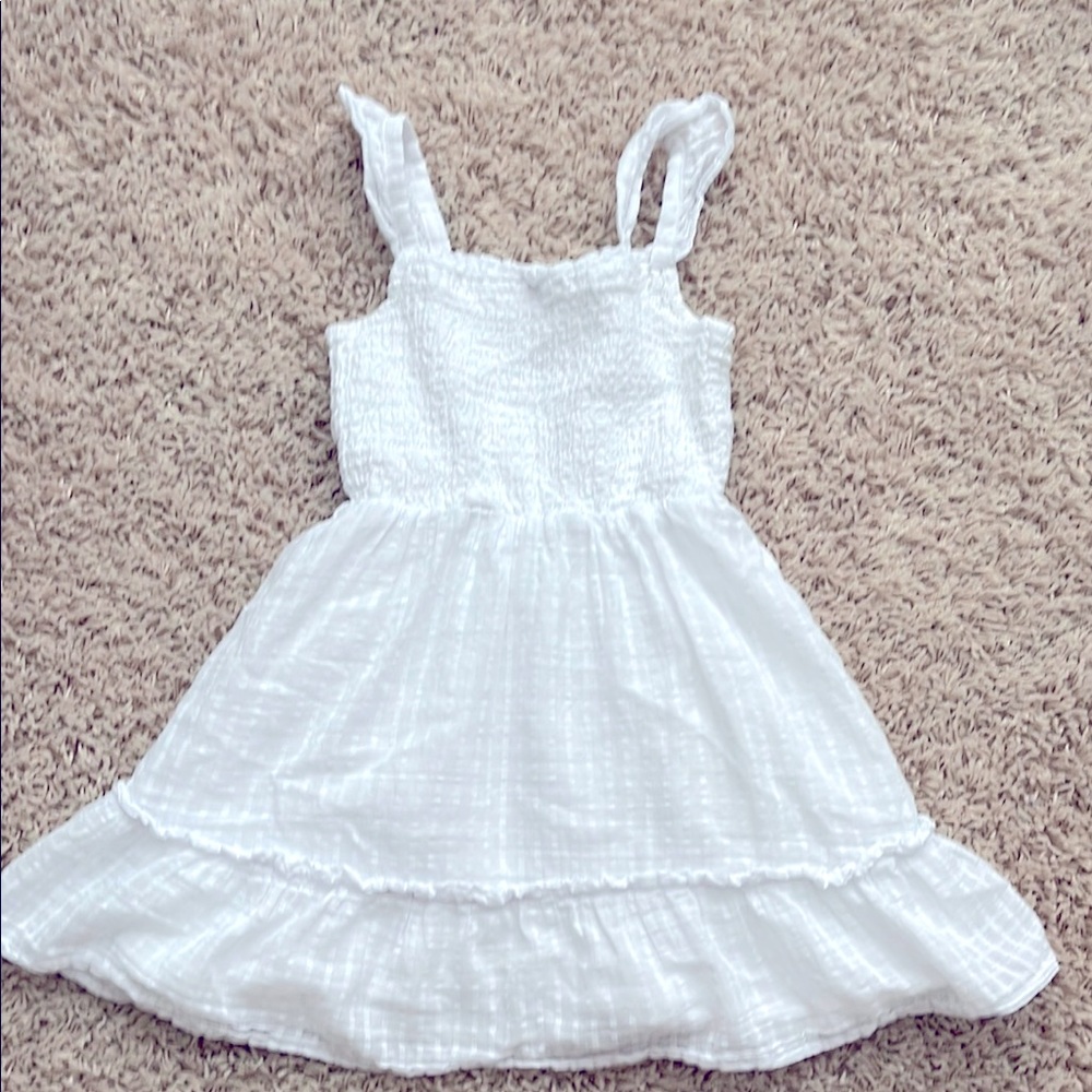 Beautiful, white, smocked Janie and Jack cotton summer dress